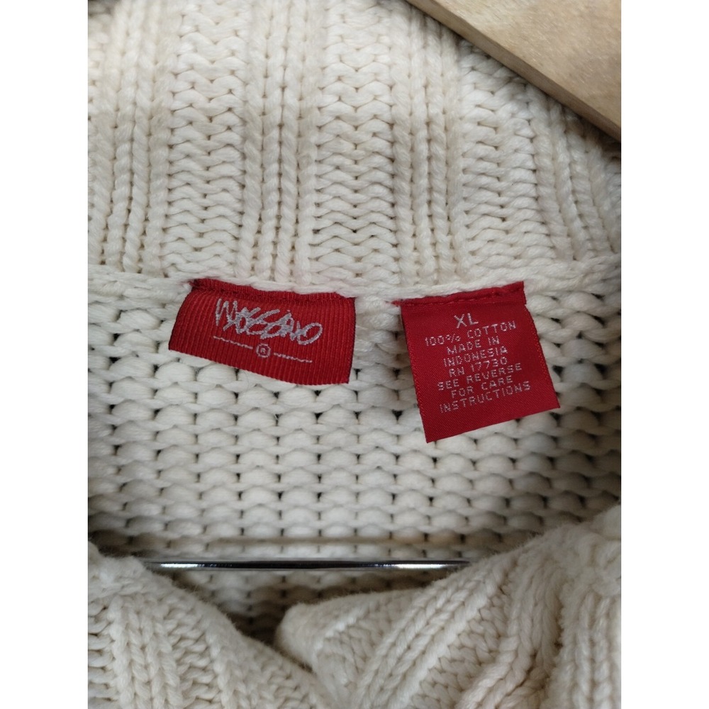 Mossimo Cardigan Sweater Women XL White Knit Collared Cute Comfortable - Picture 5 of 9
